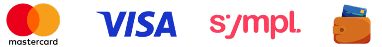 Mastercard, Visa, Sympl and mobile wallets accepted