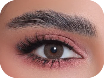 3D Colors Cloud colored contact lens on eye – natural brown