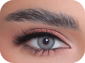 3D Colors Dove colored contact lens on eye – light icy gray