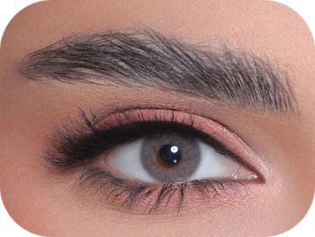 3D Colors Gray colored contact lens on eye – icy gray