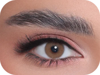 3D Colors Hazel colored contact lens on eye – light golden hazel