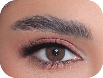 3D Colors Marble colored contact lens on eye – soft brown