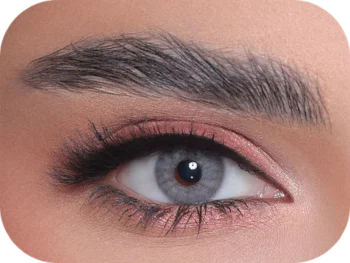 3D Colors Rhino colored contact lens on eye – misty icy gray